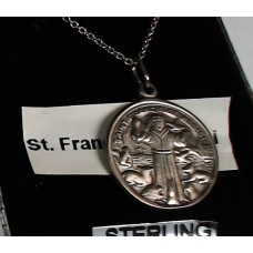 St Francis of Assisi Medal with chain